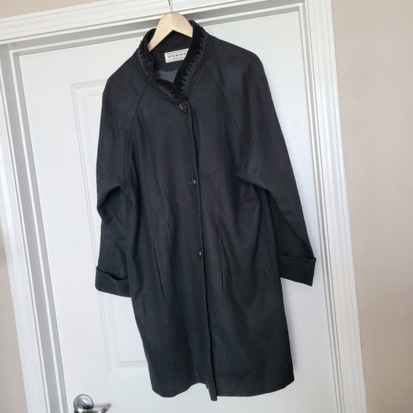 Vintage Women’s Black Wool Long Coat - Picture 1 of 14